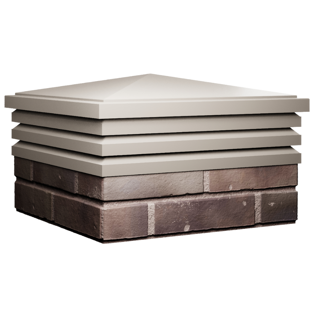 Колпак Zking Бона ХайТек Бежевый на столб 2х2 кирпича (513х513мм) в Ленинск-Кузнецком фото