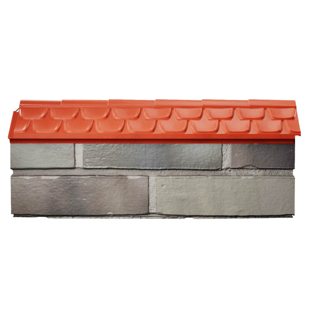 Парапет Zking Эльбрус Красный с посадкой на 0.5 кирпича (130мм) в Ленинск-Кузнецком фото