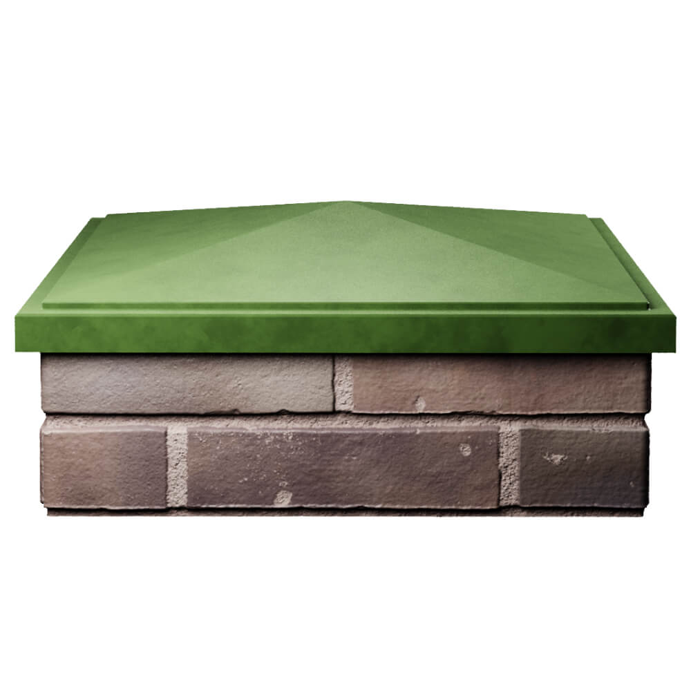 Колпак Zking БонаМоно Зеленый на столб 2х2 кирпича (515х515, 530х530мм) Ленинск-Кузнецкий фото