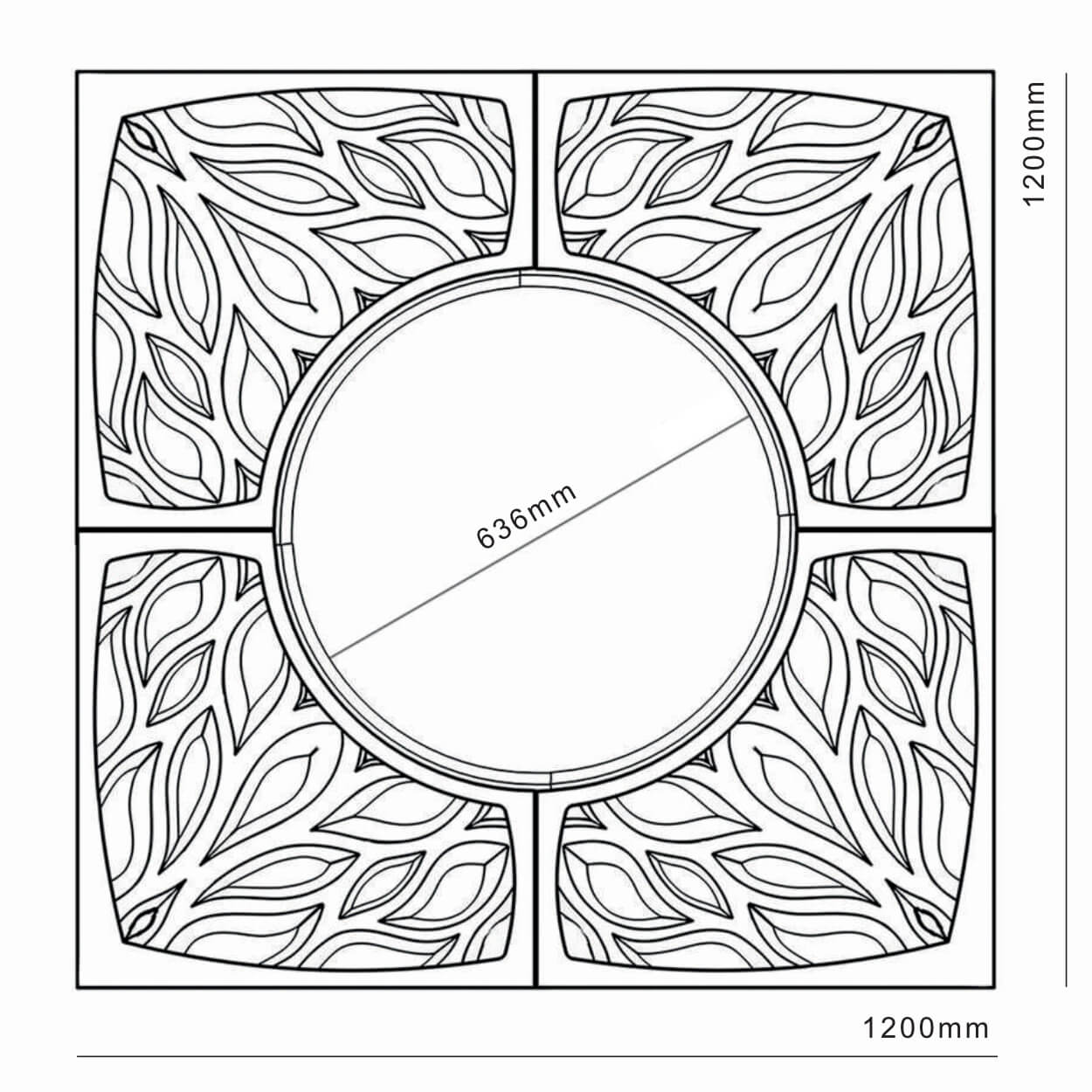 Приствольная решетка для дерева ZKING CRUST 1.2х1.2м Черная в Ленинск-Кузнецком фото