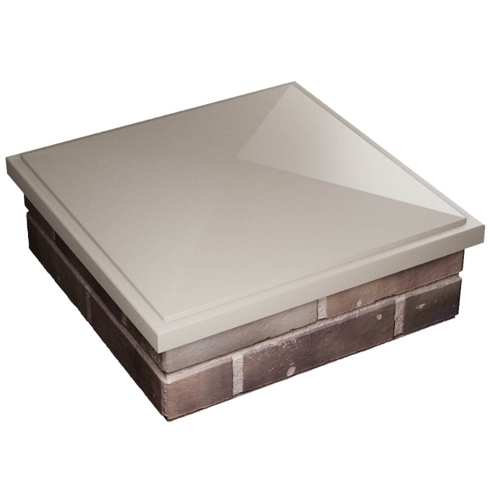 Колпак Zking БонаМоно Бежевый на столб 2х2 кирпича (515х515, 530х530мм) в Ленинск-Кузнецком фото