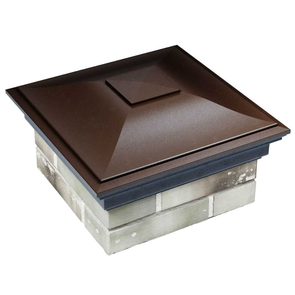 Колпак Zking Монблан Коричневый на столб 1.5х1.5 кирпича (385х385мм) в Ленинск-Кузнецком фото