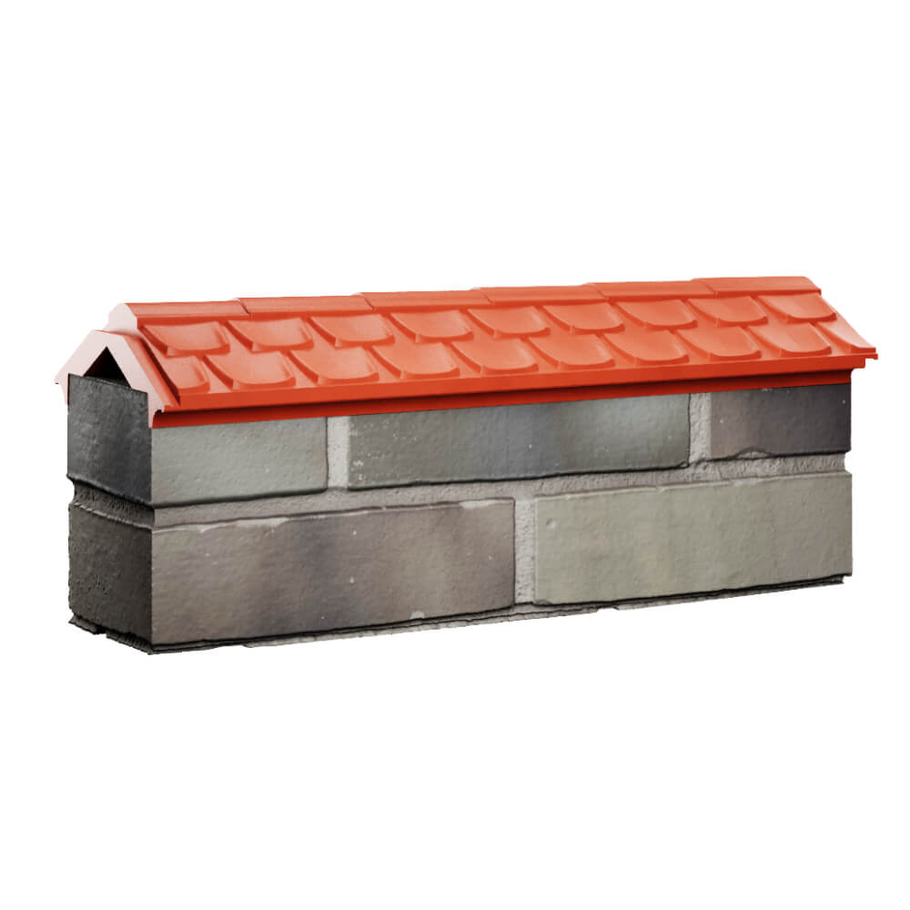 Парапет Zking Эльбрус Красный с посадкой на 0.5 кирпича (130мм) Ленинск-Кузнецкий фото