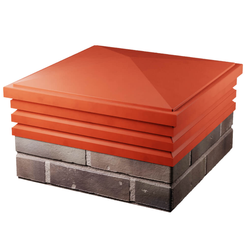 Колпак Zking Бона ХайТек Красный на столб 2х2 кирпича (513х513мм) в Ленинск-Кузнецком фото