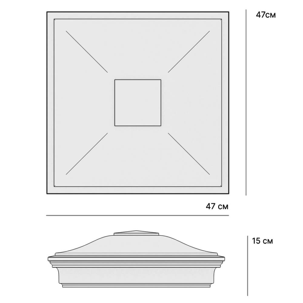 Колпак Zking Монблан Коричневый на столб 1.5х1.5 кирпича (385х385мм) в Ленинск-Кузнецком фото