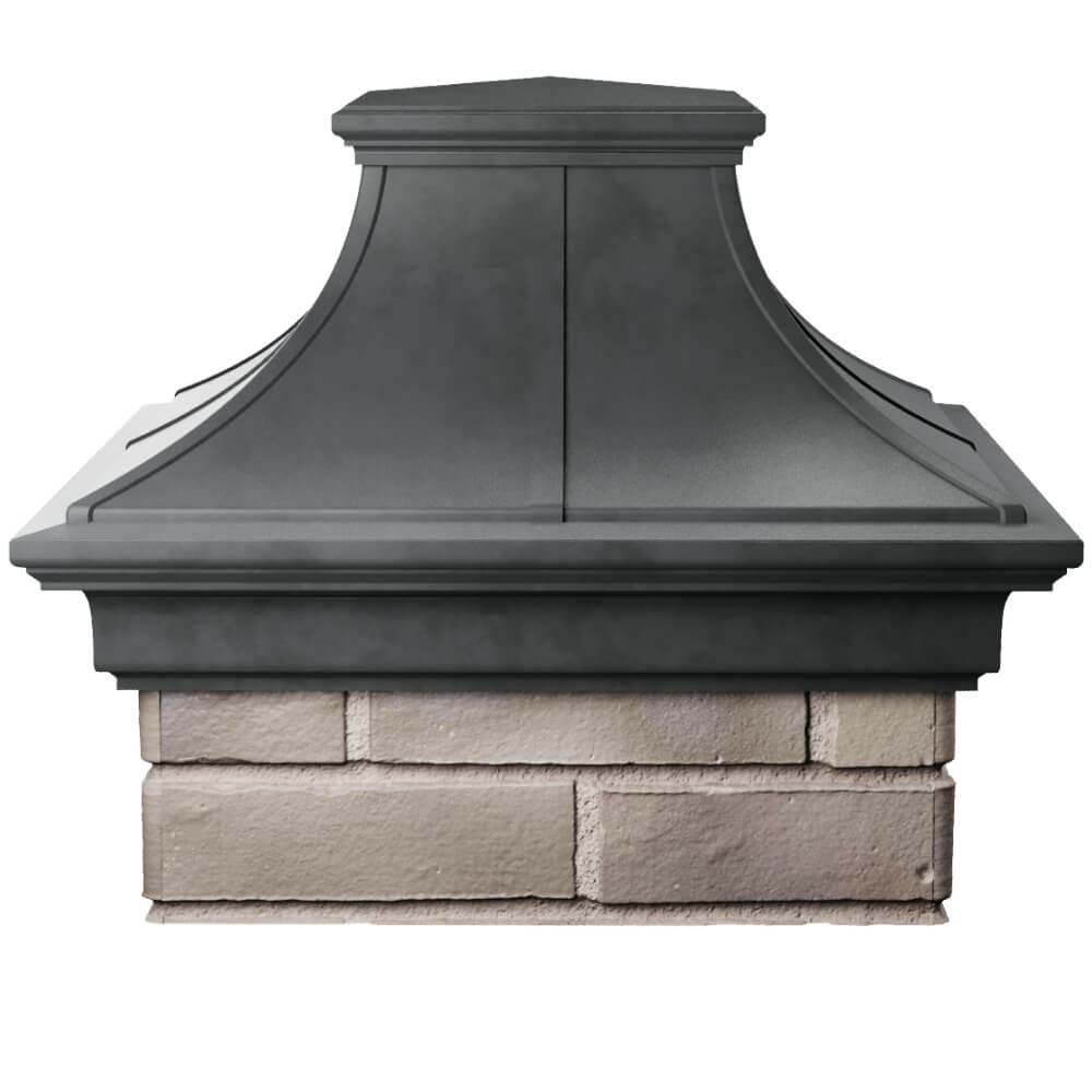 Колпак Zking Монблан Премиум Серый на столб 1.5х1.5 кирпича (385х385мм) Ленинск-Кузнецкий фото