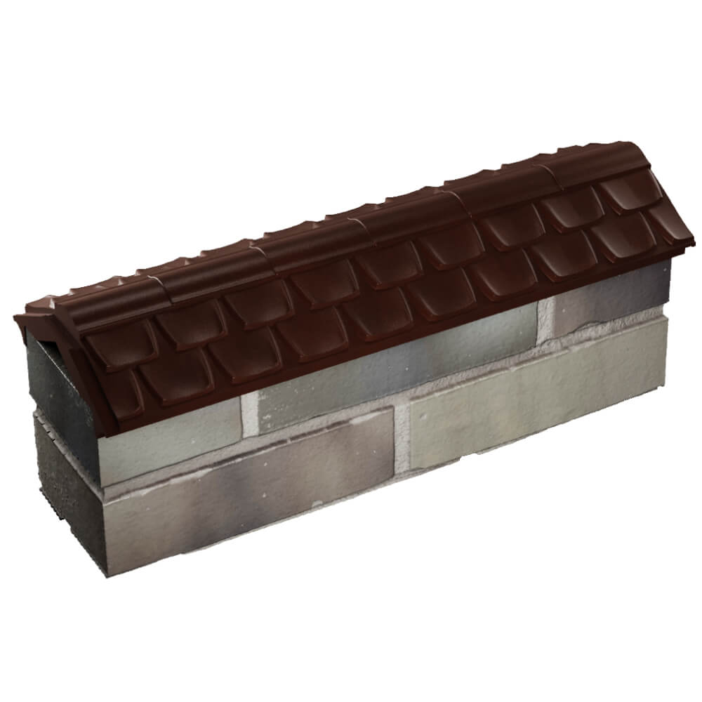 Парапет Zking Эльбрус Коричневый с посадкой на 0.5 кирпича (130мм) в Ленинск-Кузнецком фото