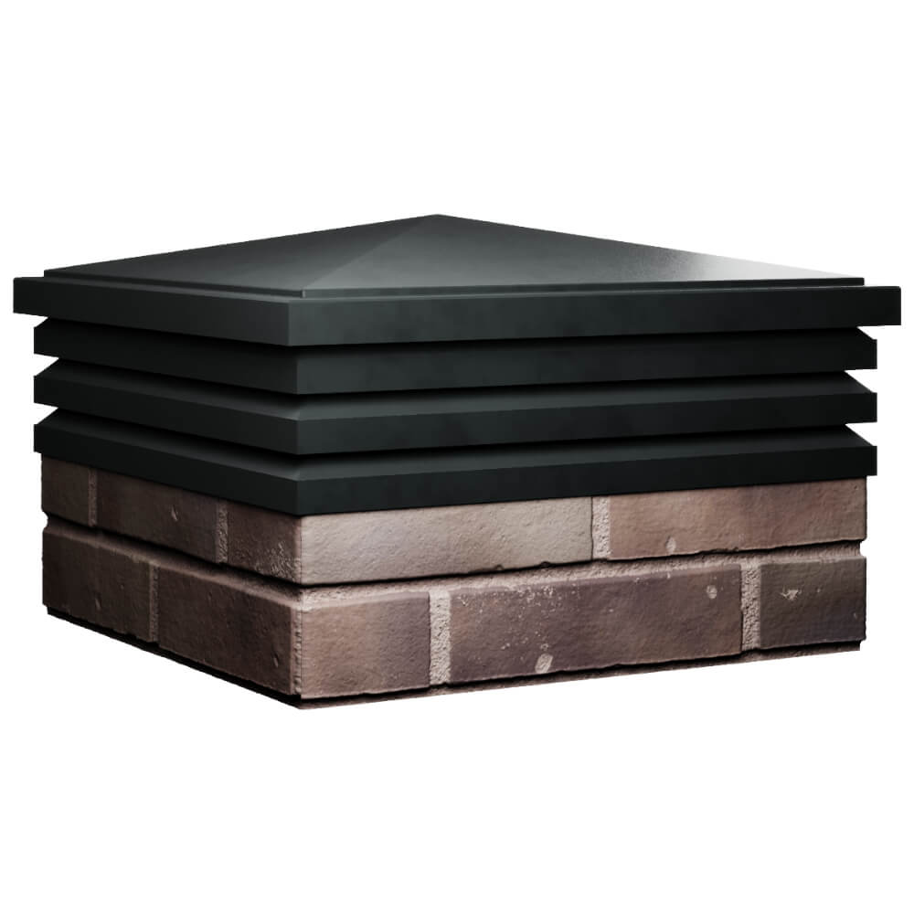 Колпак Zking Бона ХайТек Черный на столб 2х2 кирпича (513х513мм) в Ленинск-Кузнецком фото