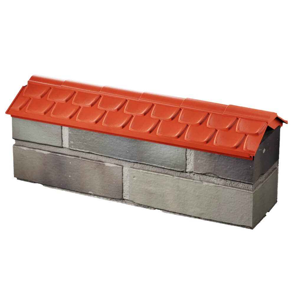 Парапет Zking Эльбрус Красный с посадкой на 0.5 кирпича (130мм) в Ленинск-Кузнецком фото