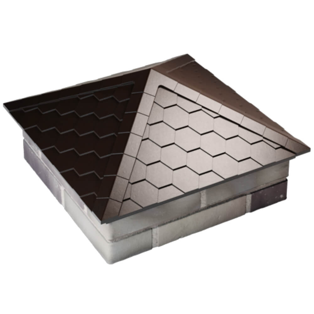 Колпак Zking Эверест Коричневый на столб 2х2 кирпича (535х535мм) Ленинск-Кузнецкий фото
