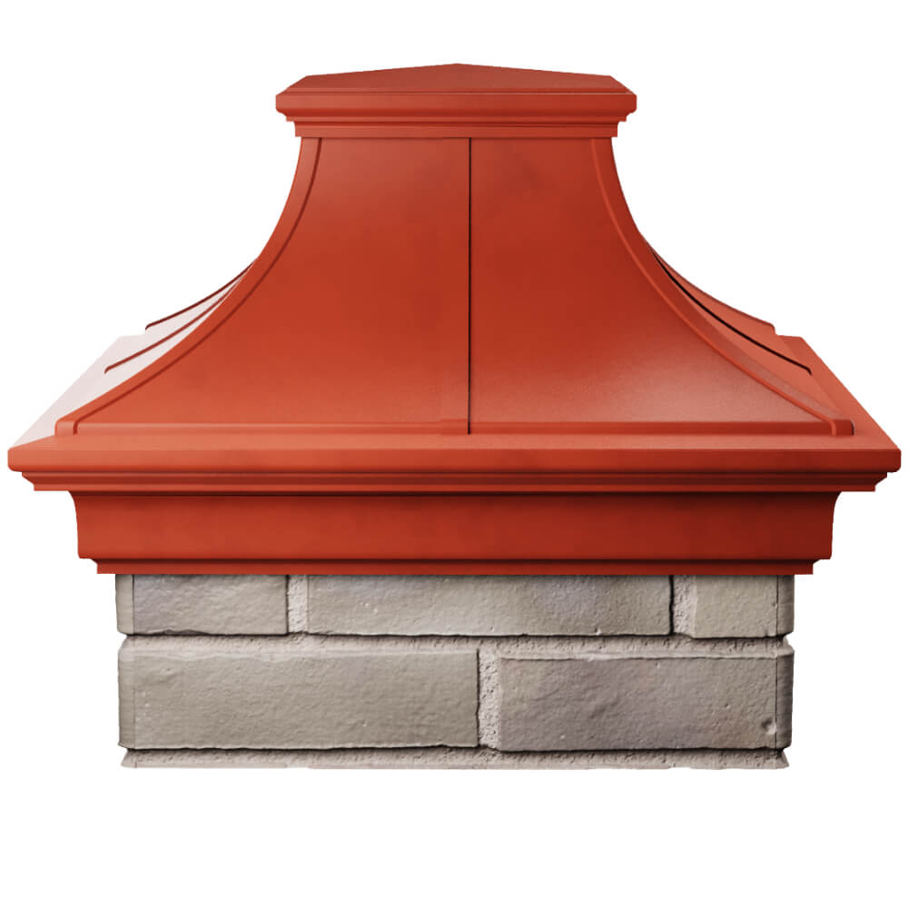 Колпак Zking Монблан Премиум Красный на столб 1.5х1.5 кирпича (385х385мм) Ленинск-Кузнецкий фото
