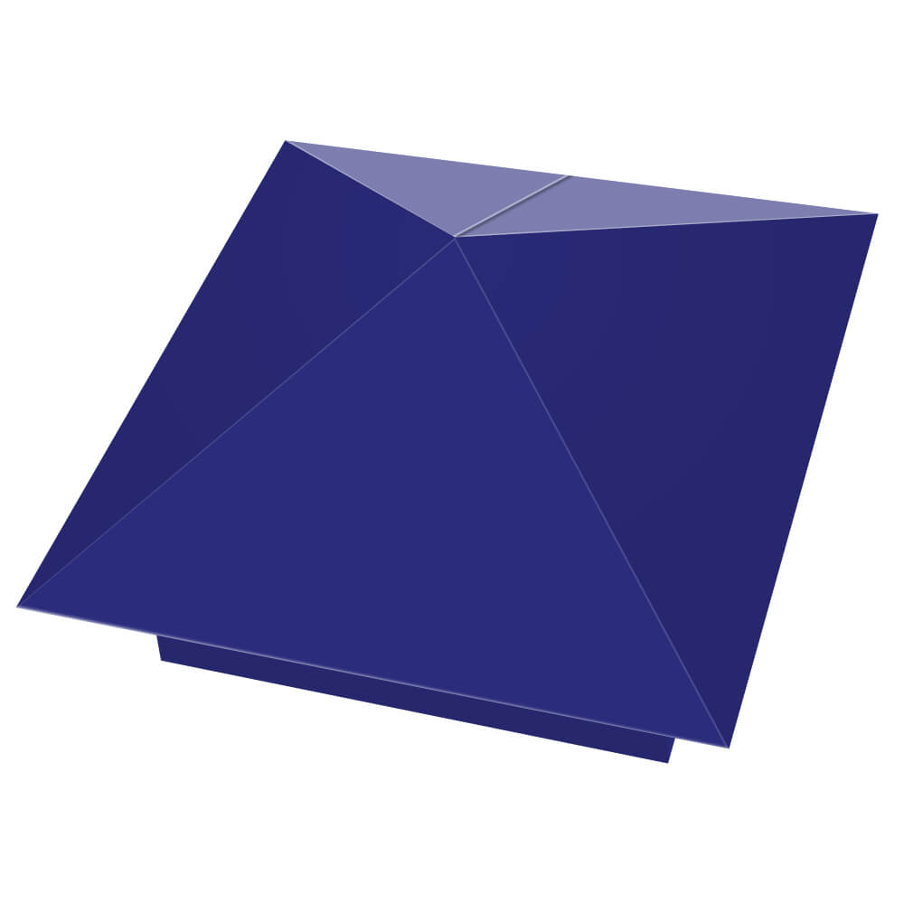 Колпак металлический 400х400мм RAL5002 Синий Ультрамарин заборный Ленинск-Кузнецкий фото