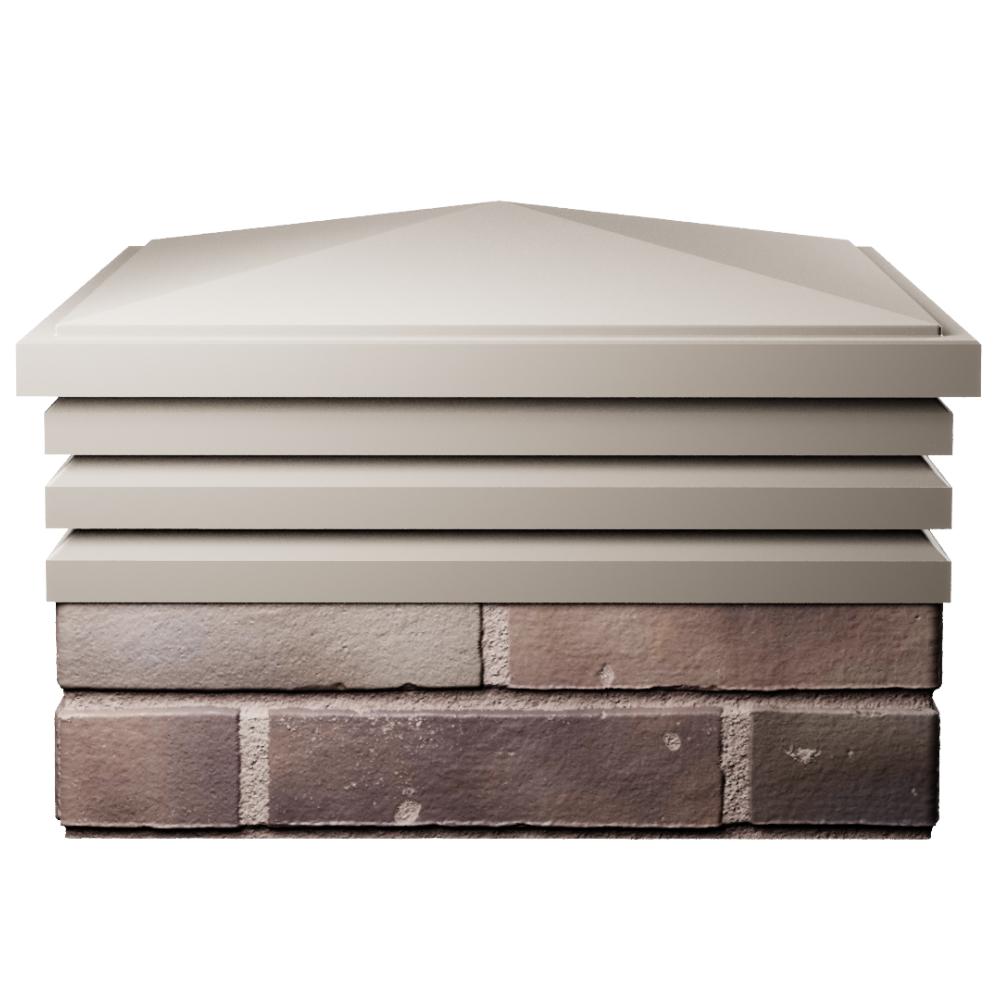 Колпак Zking Бона ХайТек Бежевый на столб 2х2 кирпича (513х513мм) Ленинск-Кузнецкий фото