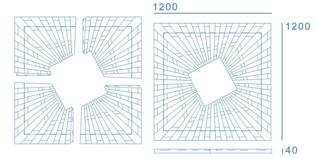 Приствольная решетка для дерева ZKING ATMOSPHERE 1.2х1.2м Серая в Ленинск-Кузнецком фото