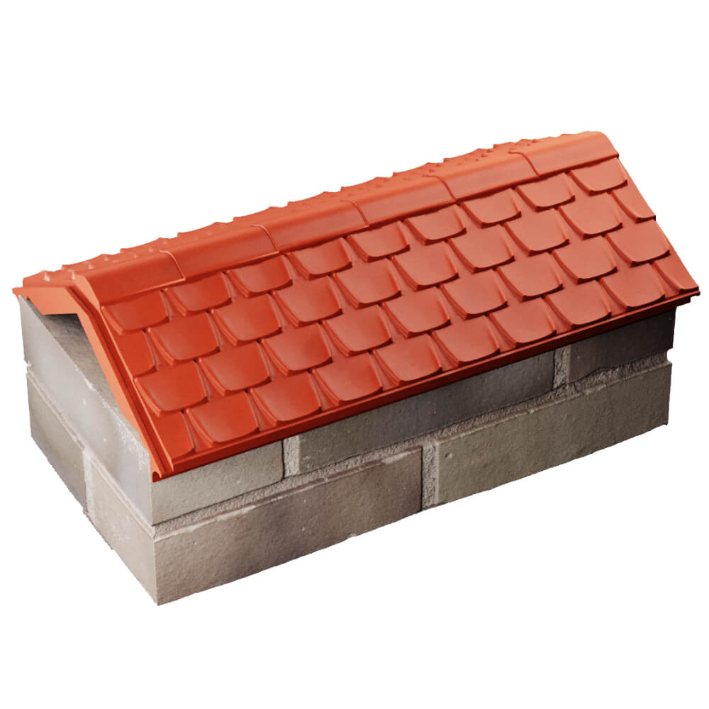 Парапет Zking Эльбрус Красный с посадкой на 1 кирпич (255мм) в Ленинск-Кузнецком фото