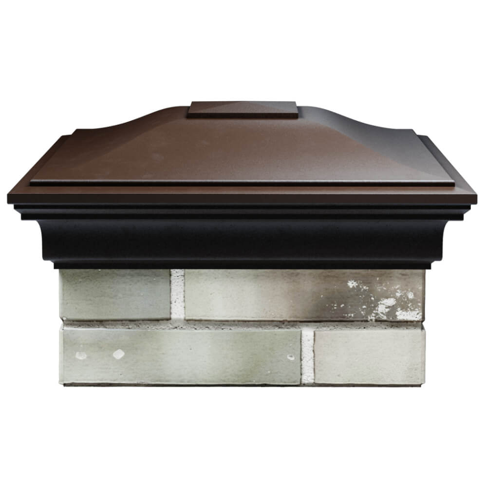 Колпак Zking Монблан Коричневый на столб 1.5х1.5 кирпича (385х385мм) Ленинск-Кузнецкий фото