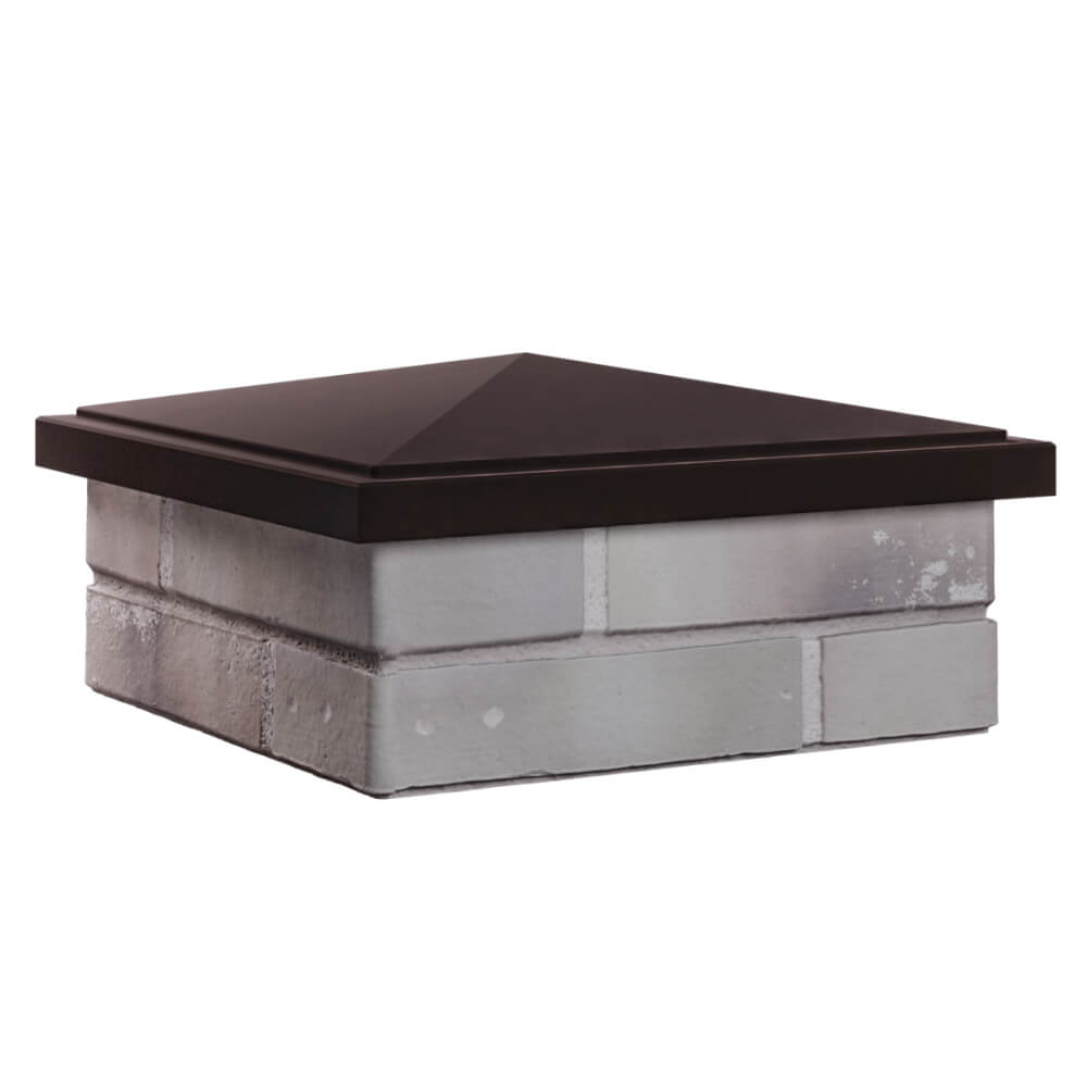 Колпак Zking БонаМоно Коричневый на столб 1.5х1.5 кирпича (385х385, 400х400мм) в Ленинск-Кузнецком фото