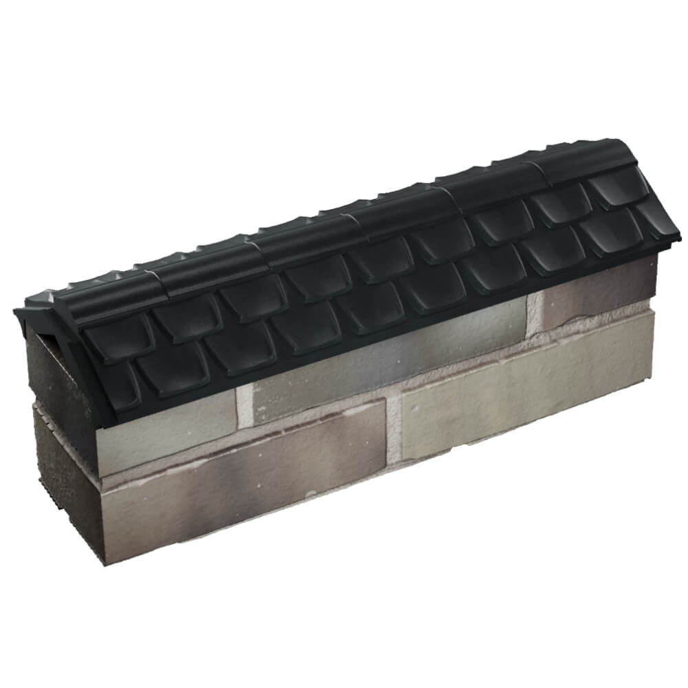 Парапет Zking Эльбрус Черный с посадкой на 0.5 кирпича (130мм) в Ленинск-Кузнецком фото