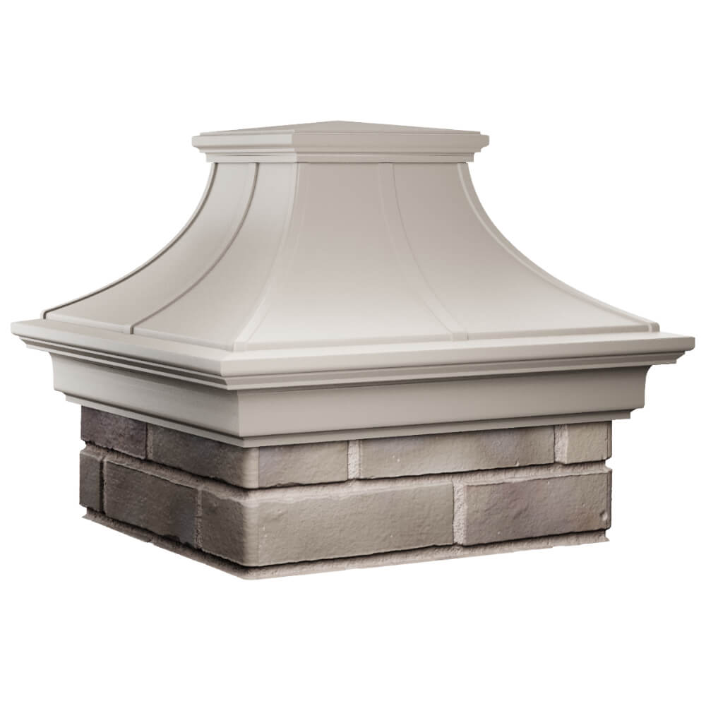 Колпак Zking Монблан Премиум Бежевый на столб 1.5х1.5 кирпича (385х385мм) в Ленинск-Кузнецком фото