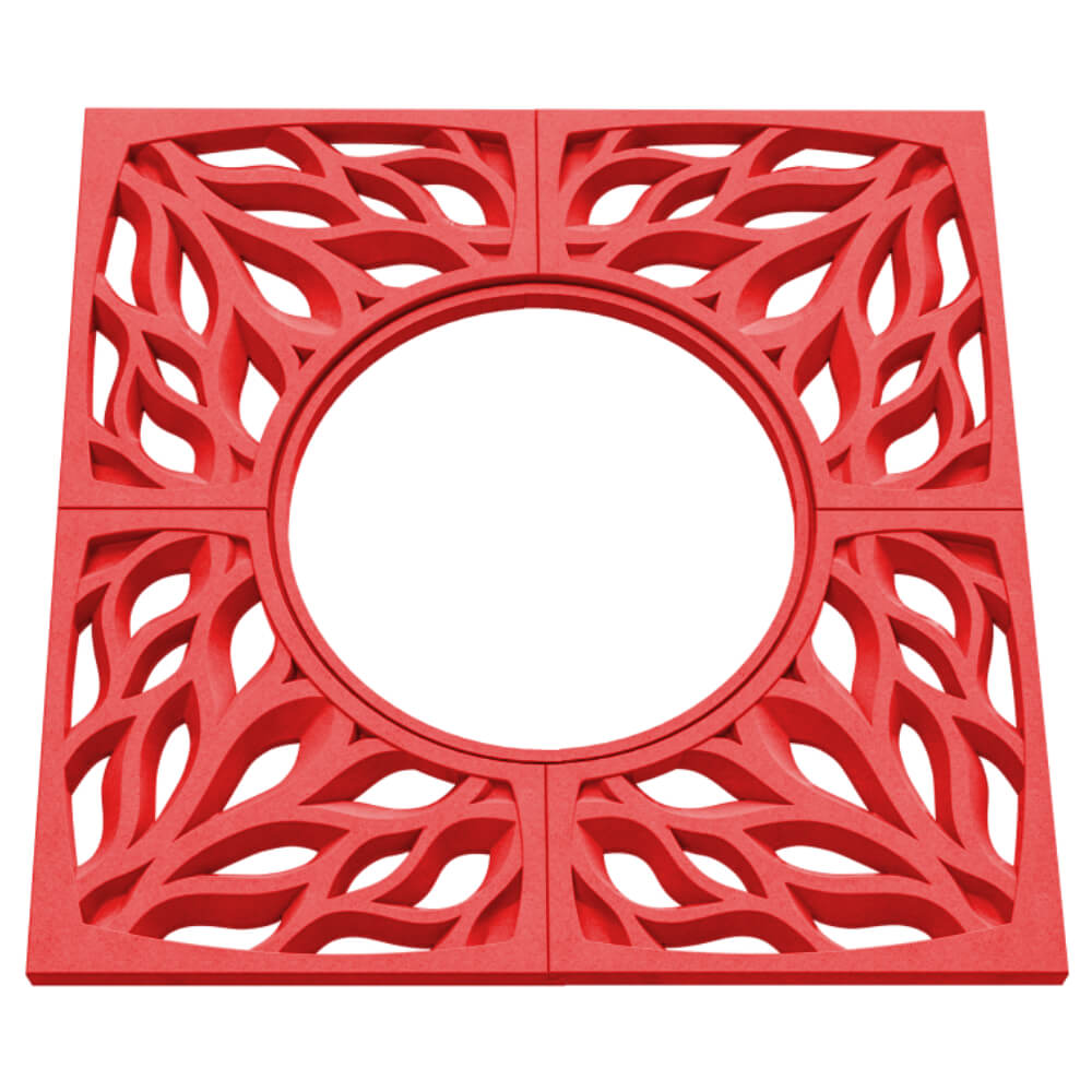 Приствольная решетка для дерева ZKING CRUST 1.2х1.2м Красная в Ленинск-Кузнецком фото