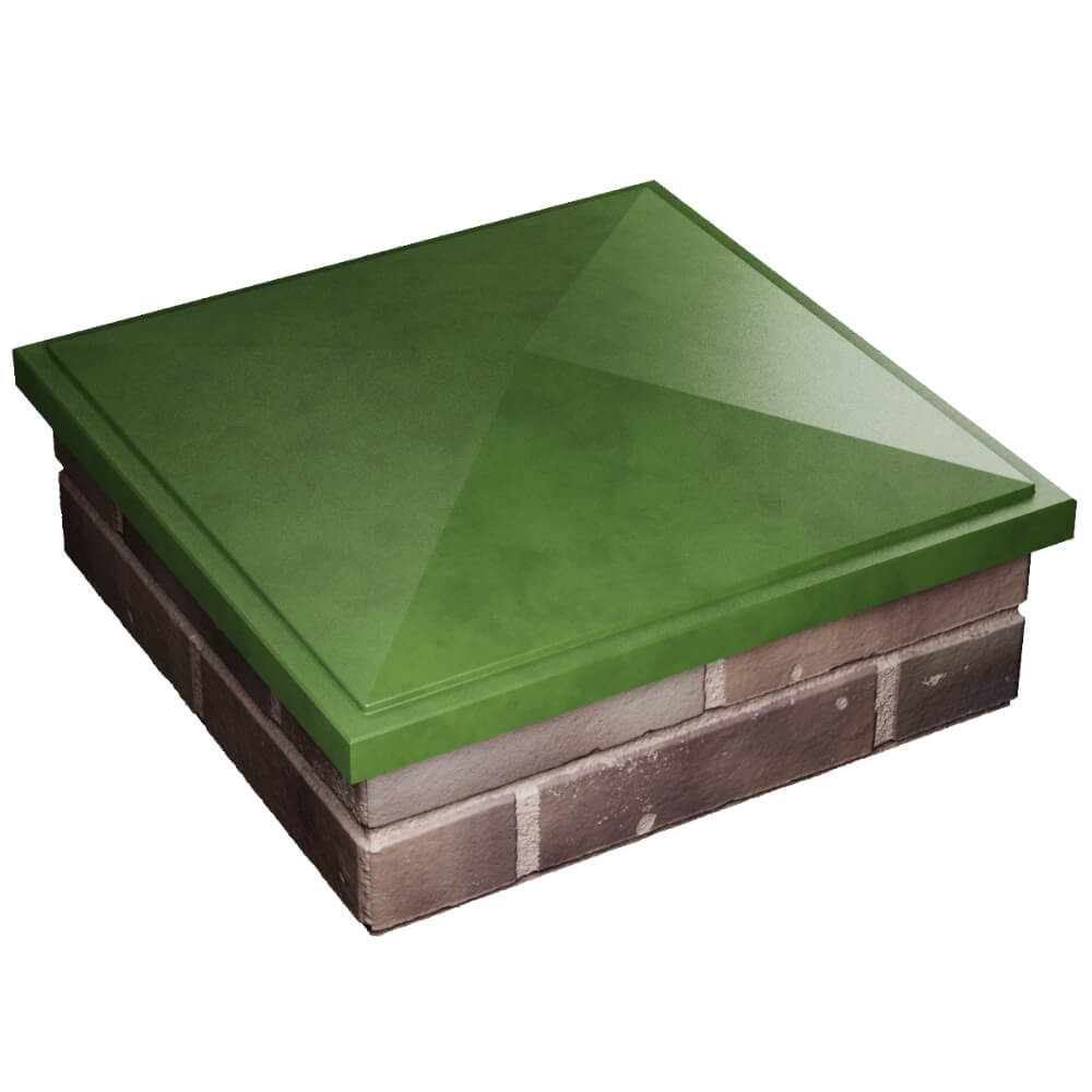 Колпак Zking БонаМоно Зеленый на столб 2х2 кирпича (515х515, 530х530мм) в Ленинск-Кузнецком фото