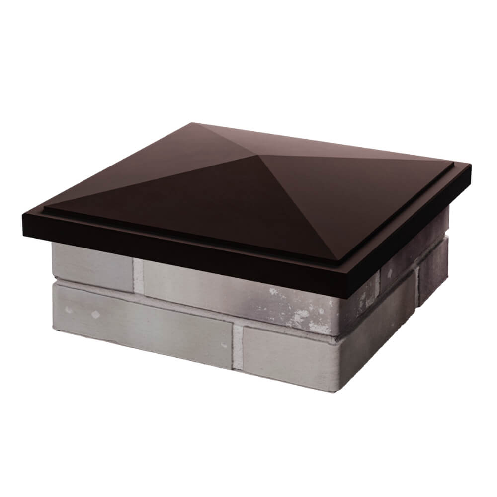 Колпак Zking БонаМоно Коричневый на столб 1.5х1.5 кирпича (385х385, 400х400мм) в Ленинск-Кузнецком фото