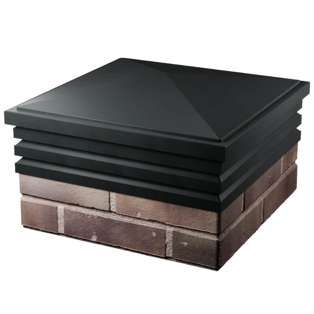 Колпак Zking Бона ХайТек Черный на столб 2х2 кирпича (513х513мм) в Ленинск-Кузнецком фото