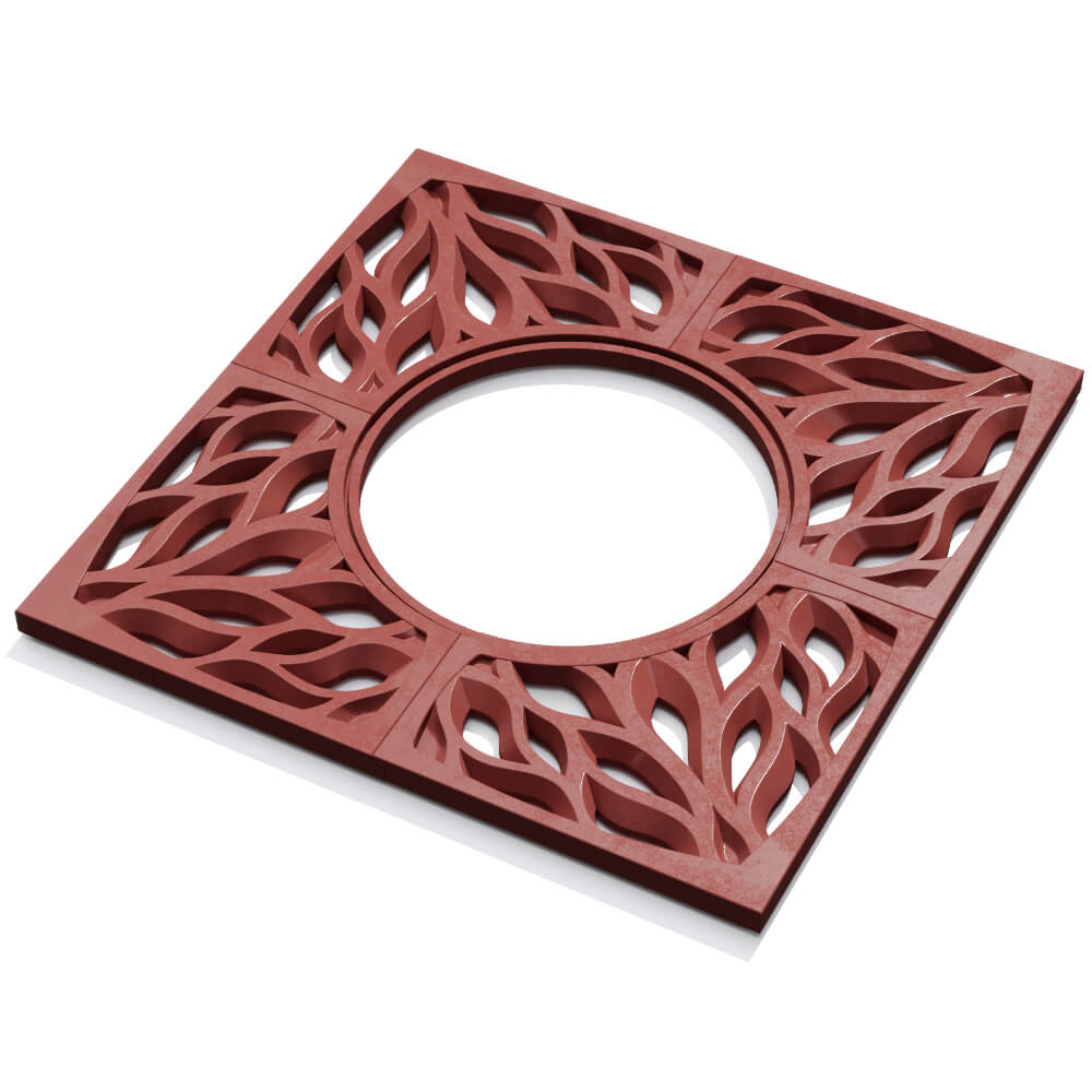 Приствольная решетка для дерева ZKING CRUST 1.2х1.2м Красная в Ленинск-Кузнецком фото