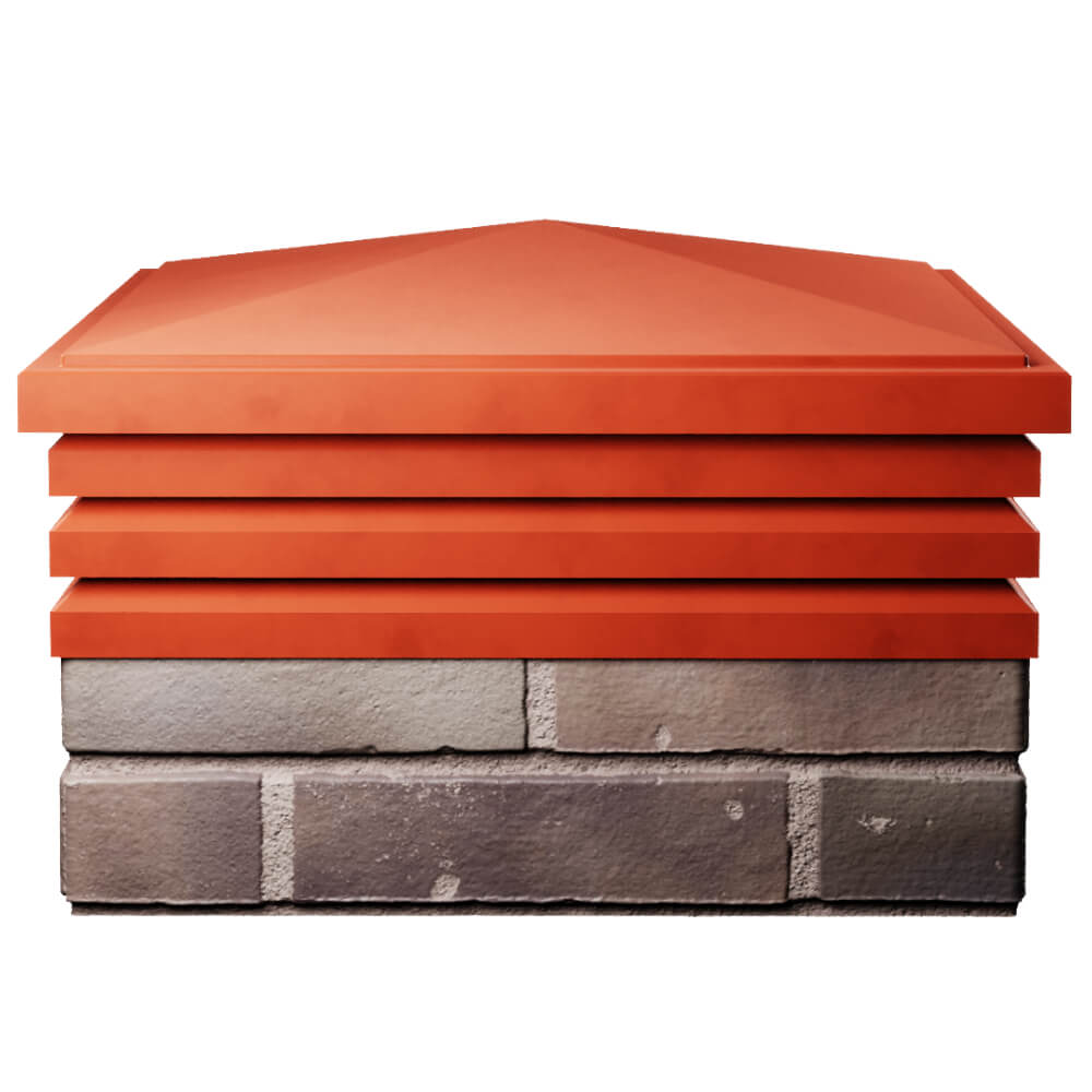 Колпак Zking Бона ХайТек Красный на столб 2х2 кирпича (513х513мм) Ленинск-Кузнецкий фото