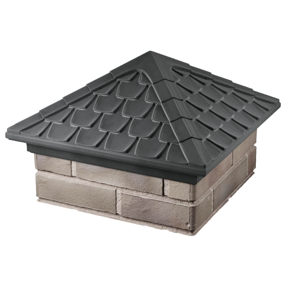 Колпак Zking Эльбрус Серый на столб 1.5х1.5 кирпича (385х385мм) в Ленинск-Кузнецком фото