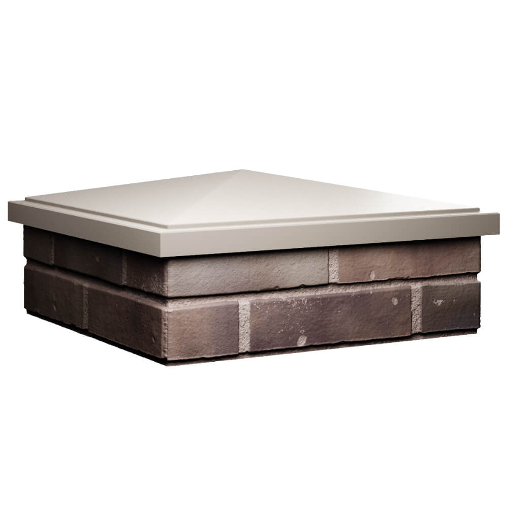 Колпак Zking БонаМоно Бежевый на столб 2х2 кирпича (515х515, 530х530мм) в Ленинск-Кузнецком фото