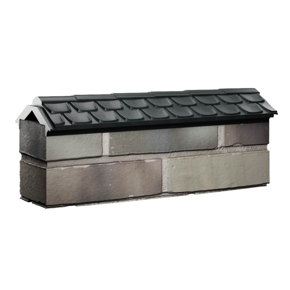 Парапет Zking Эльбрус Черный с посадкой на 0.5 кирпича (130мм) Ленинск-Кузнецкий фото