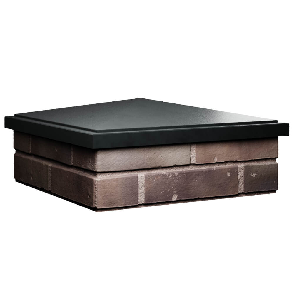 Колпак Zking БонаМоно Черный на столб 2х2 кирпича (515х515, 530х530мм) в Ленинск-Кузнецком фото