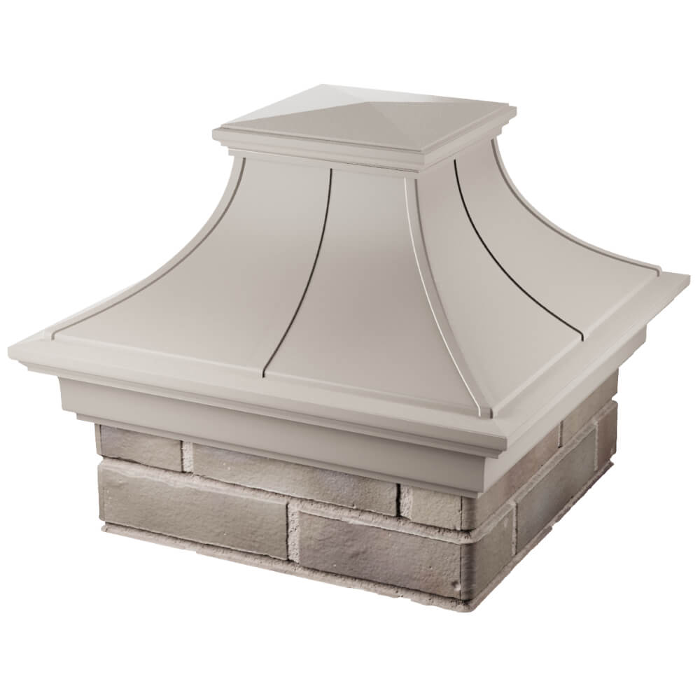 Колпак Zking Монблан Премиум Бежевый на столб 1.5х1.5 кирпича (385х385мм) в Ленинск-Кузнецком фото