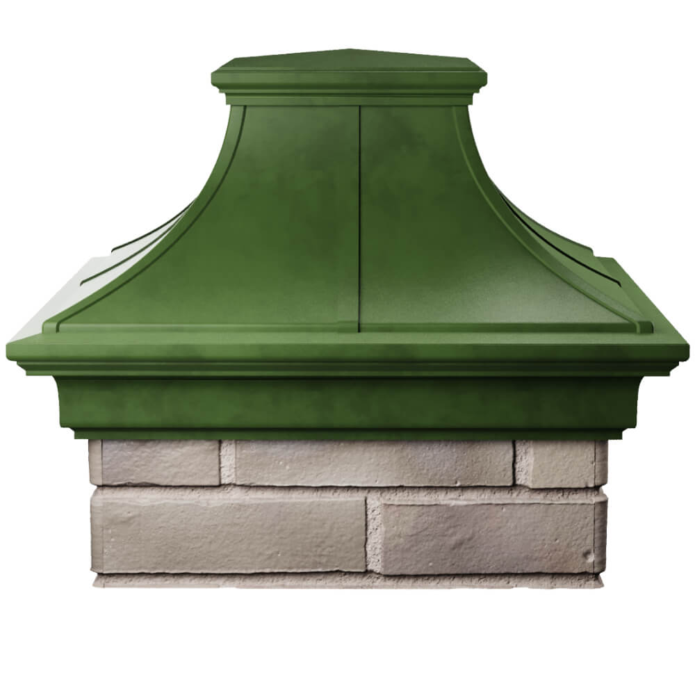 Колпак Zking Монблан Премиум Зеленый на столб 1.5х1.5 кирпича (385х385мм) Ленинск-Кузнецкий фото