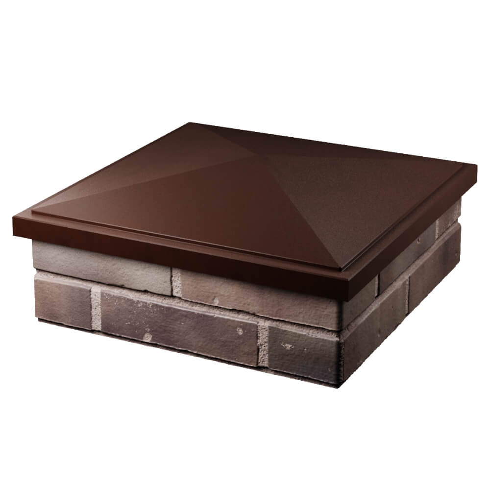 Колпак Zking БонаМоно Коричневый на столб 2х2 кирпича (515х515, 530х530мм) в Ленинск-Кузнецком фото