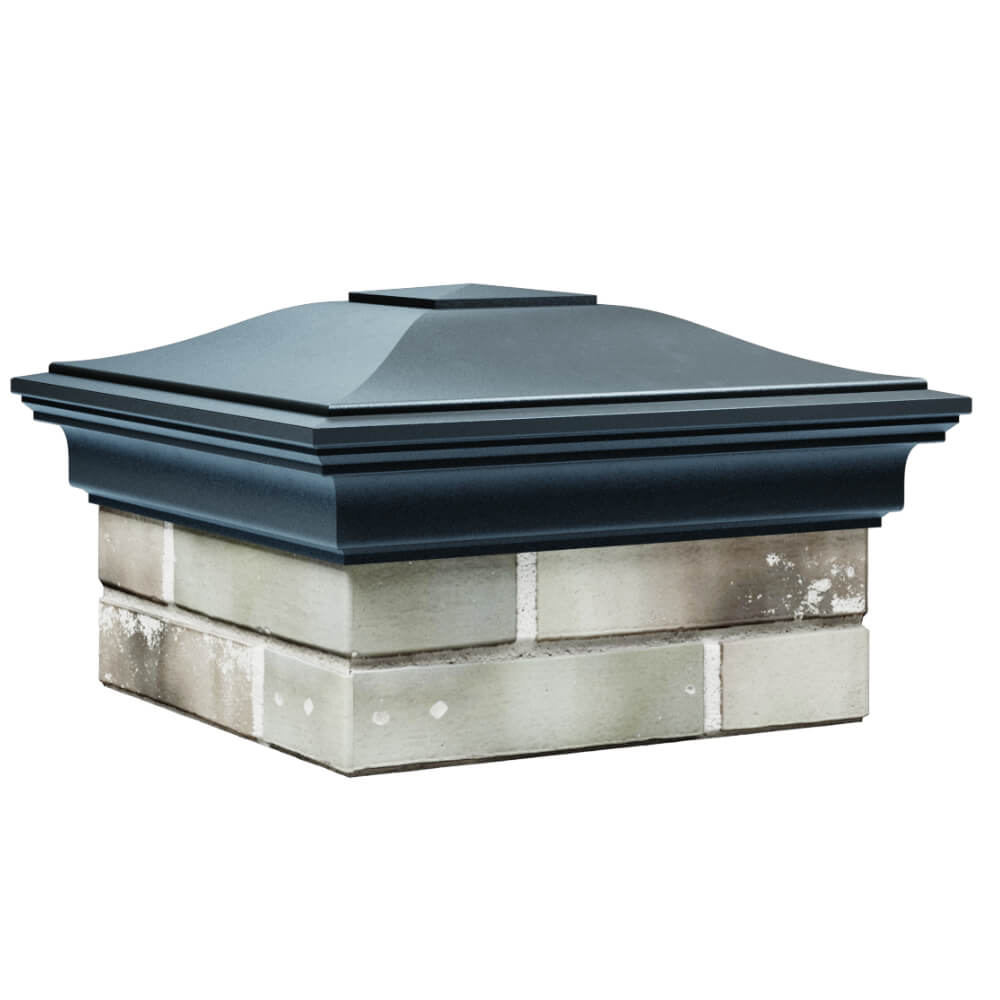 Колпак Zking Монблан Серый на столб 1.5х1.5 кирпича (385х385мм) в Ленинск-Кузнецком фото