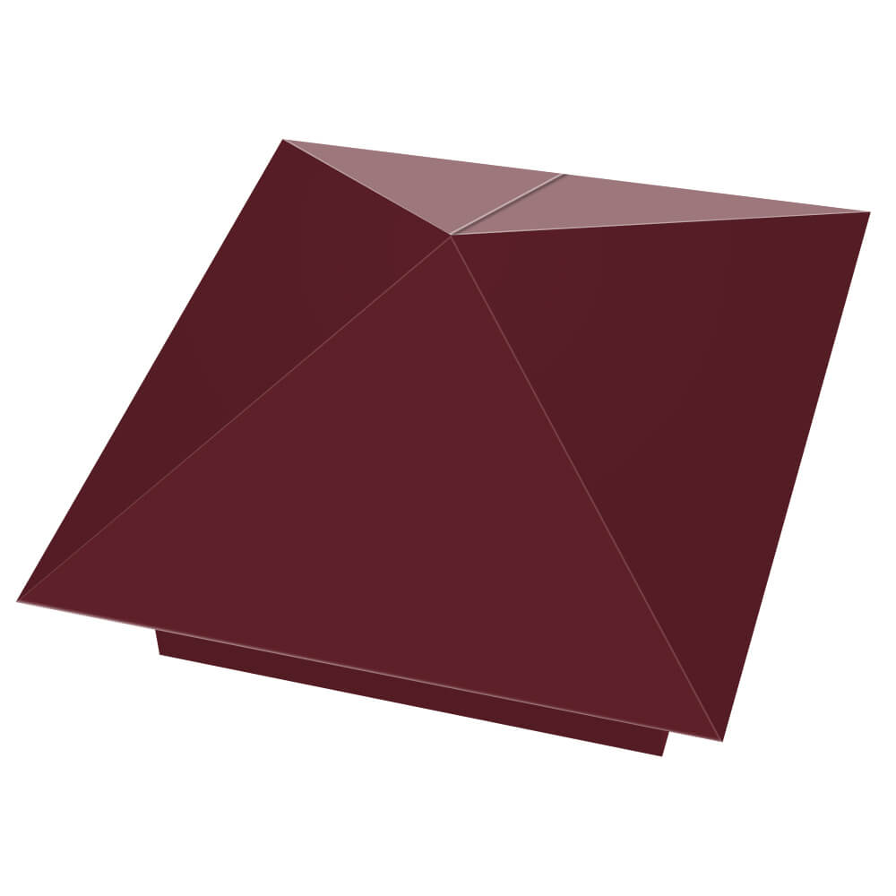 Колпак металлический 390х390мм RAL3005 Красное Вино заборный Ленинск-Кузнецкий фото