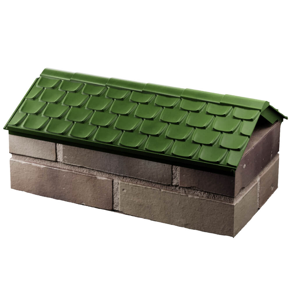 Парапет Zking Эльбрус Зеленый с посадкой на 1 кирпич (255мм) в Ленинск-Кузнецком фото