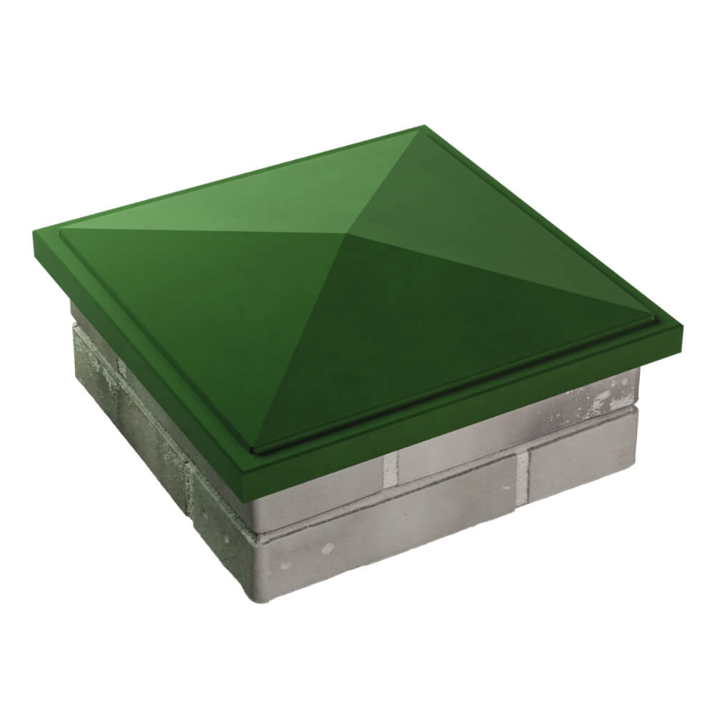 Колпак Zking БонаМоно Зеленый на столб 1.5х1.5 кирпича (385х385, 400х400мм) в Ленинск-Кузнецком фото