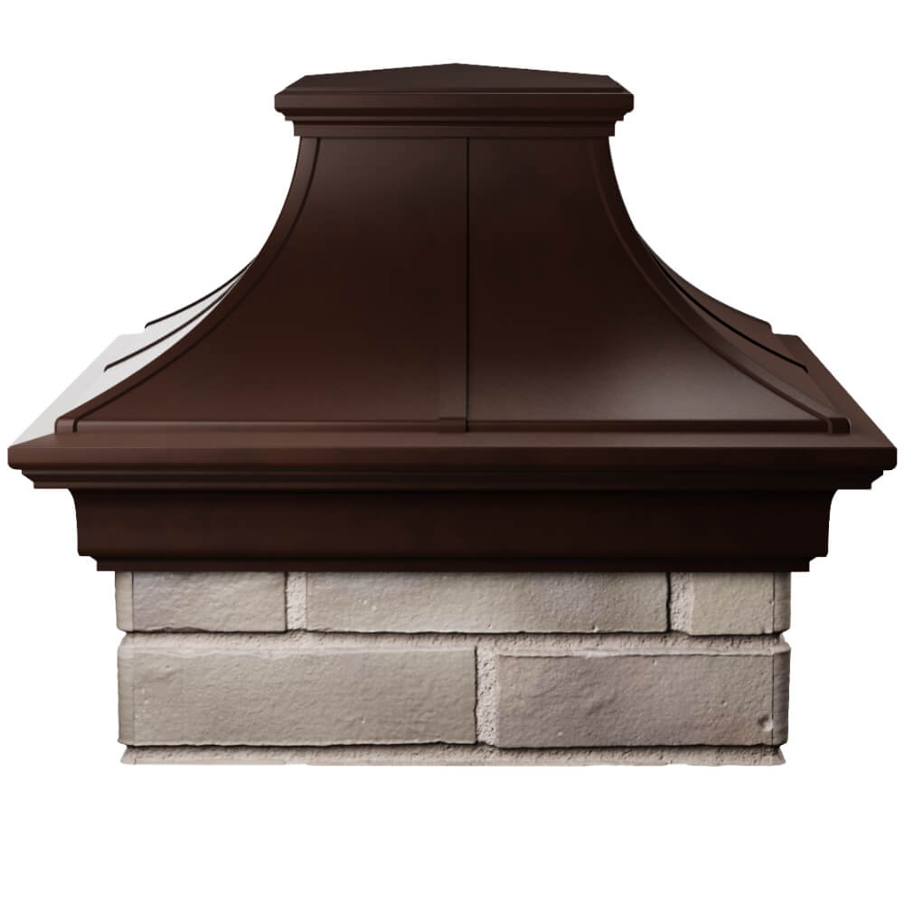Колпак Zking Монблан Премиум Коричневый на столб 1.5х1.5 кирпича (385х385мм) Ленинск-Кузнецкий фото