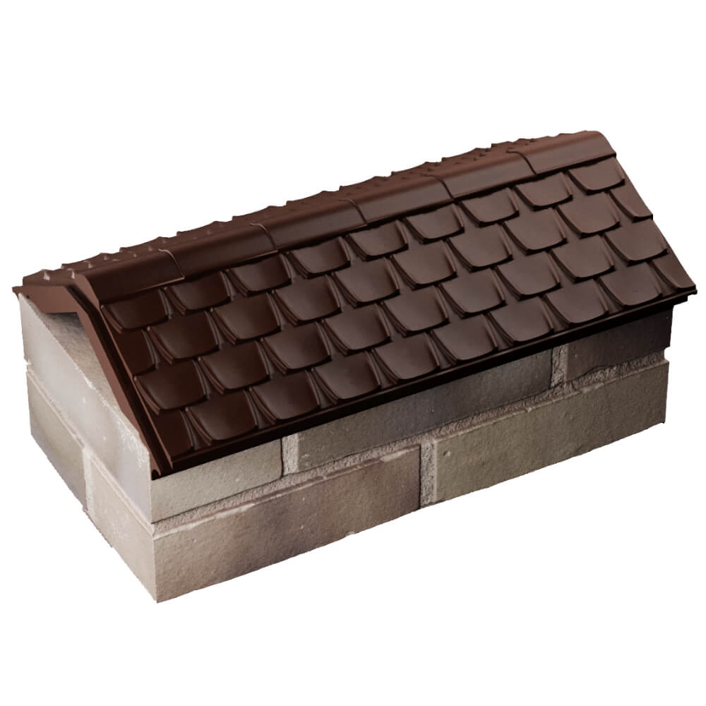 Парапет Zking Эльбрус Коричневый с посадкой на 1 кирпич (255мм) в Ленинск-Кузнецком фото