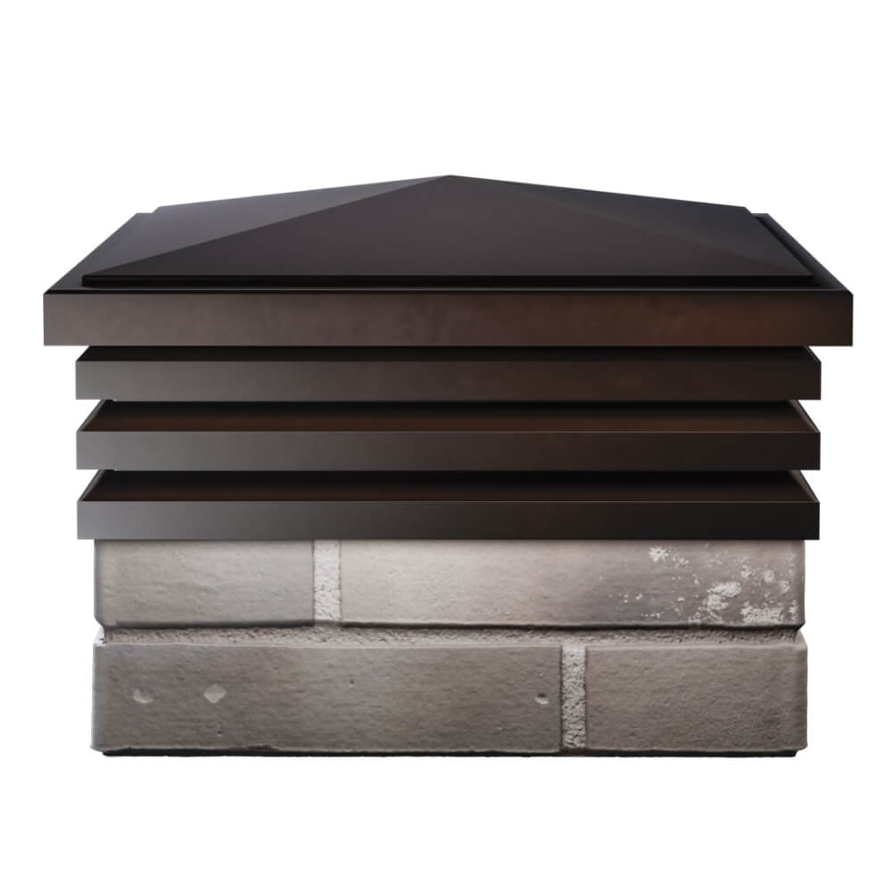 Колпак Zking Бона ХайТек Коричневый на столб 1.5х1.5 кирпича (385х385мм) Ленинск-Кузнецкий фото