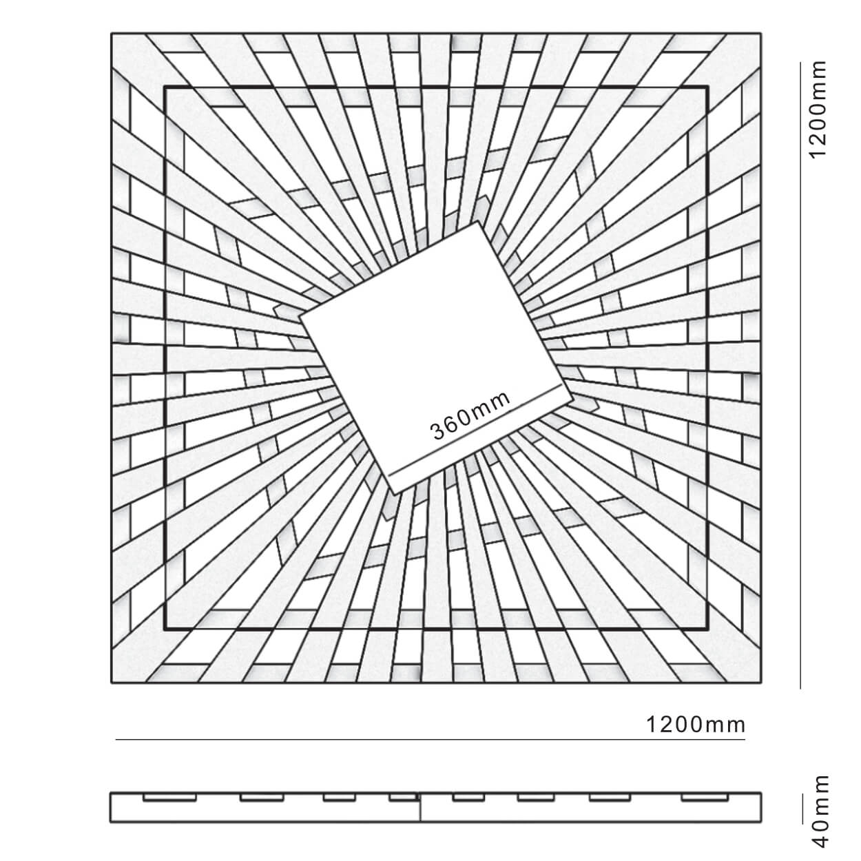 Приствольная решетка для дерева ZKING ATMOSPHERE 1.2х1.2м Черная в Ленинск-Кузнецком фото