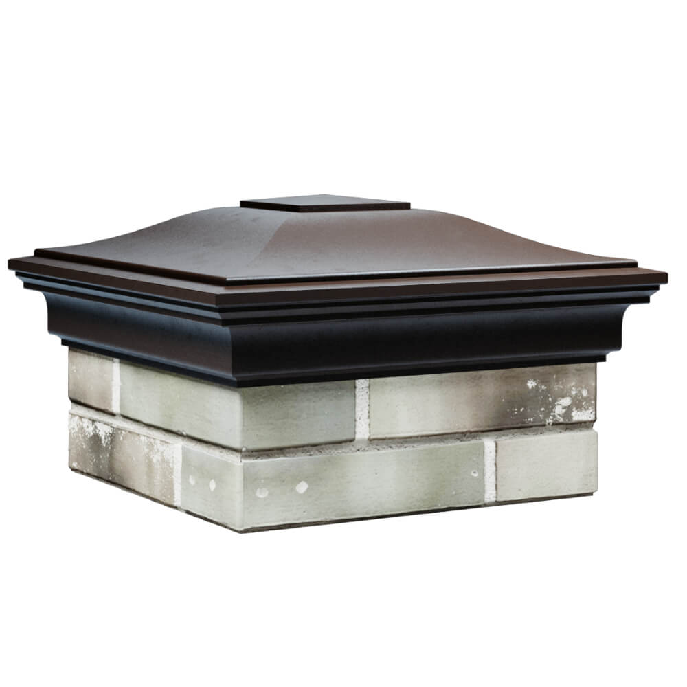 Колпак Zking Монблан Коричневый на столб 1.5х1.5 кирпича (385х385мм) в Ленинск-Кузнецком фото