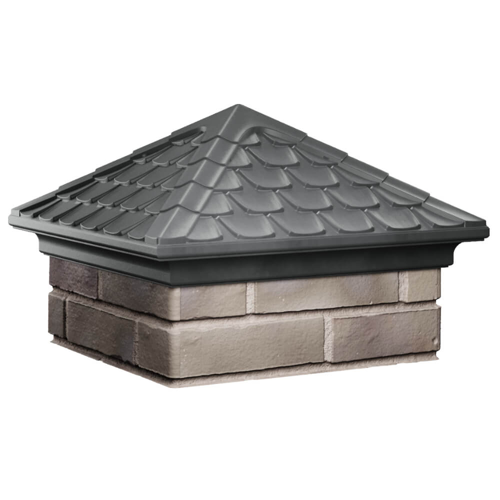 Колпак Zking Эльбрус Серый на столб 1.5х1.5 кирпича (385х385мм) в Ленинск-Кузнецком фото