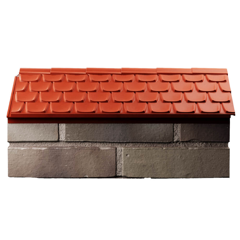 Парапет Zking Эльбрус Красный с посадкой на 1 кирпич (255мм) в Ленинск-Кузнецком фото