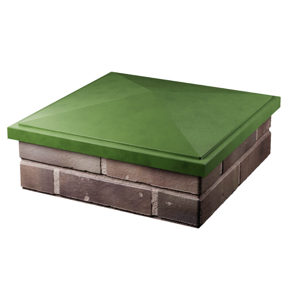 Колпак Zking БонаМоно Зеленый на столб 2х2 кирпича (515х515, 530х530мм) в Ленинск-Кузнецком фото