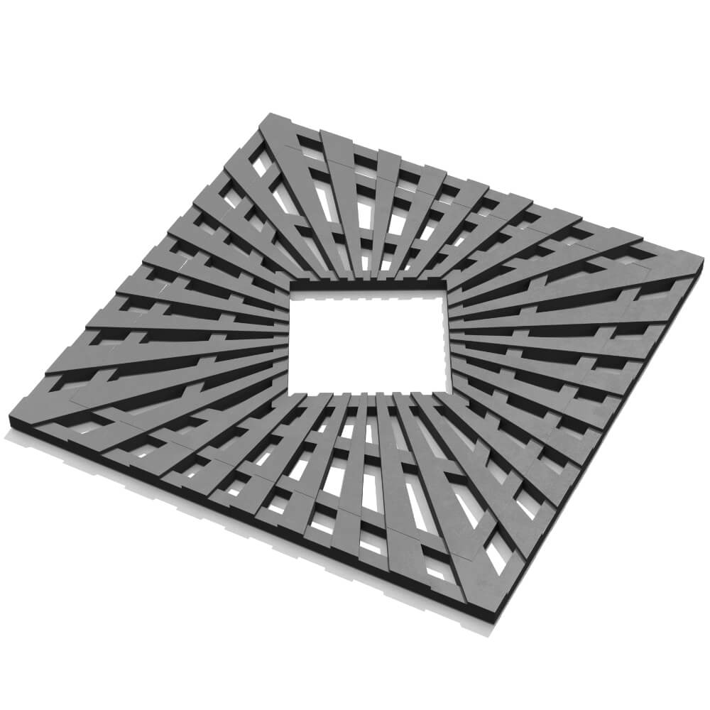 Приствольная решетка для дерева ZKING ATMOSPHERE 1.2х1.2м Серая в Ленинск-Кузнецком фото