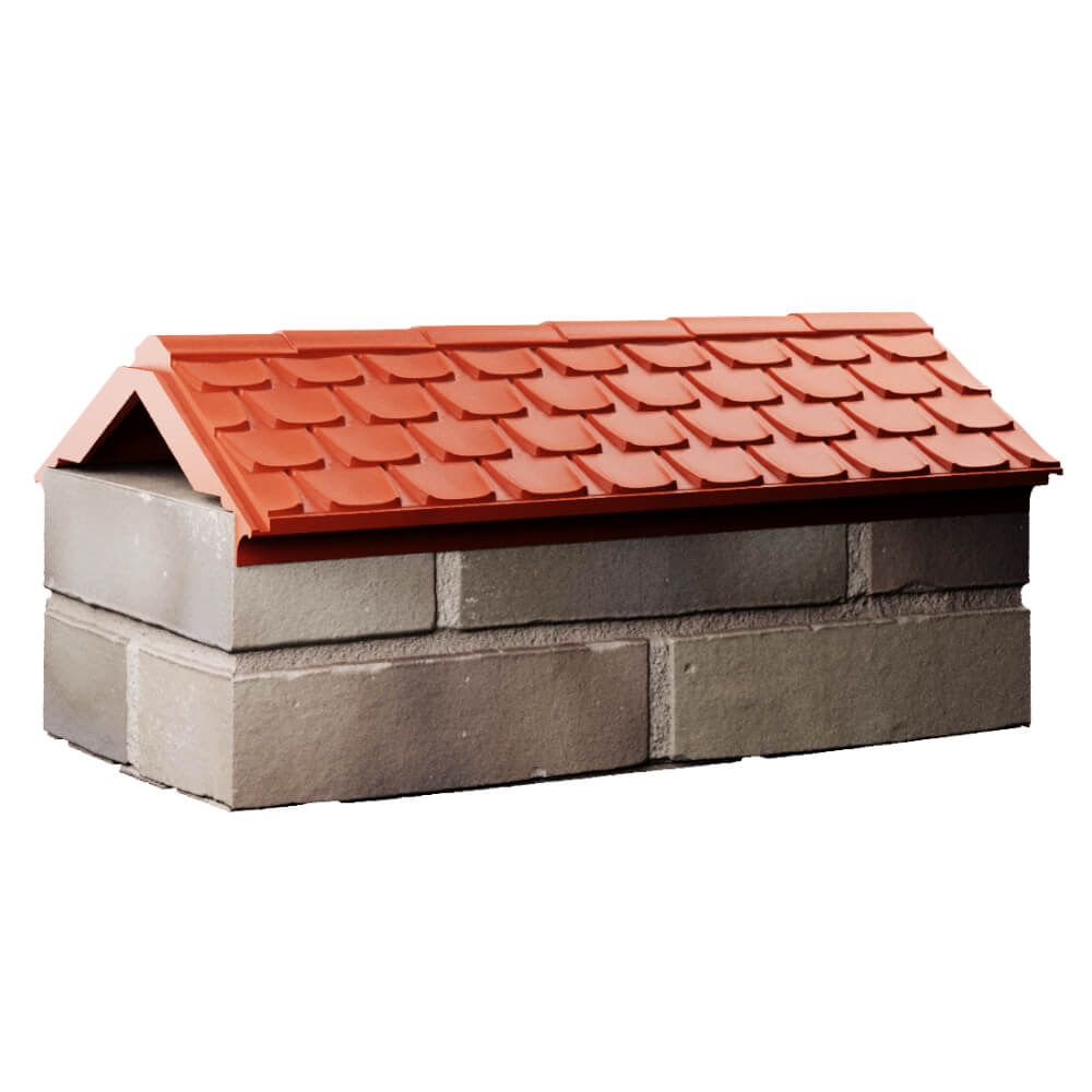 Парапет Zking Эльбрус Красный с посадкой на 1 кирпич (255мм) Ленинск-Кузнецкий фото